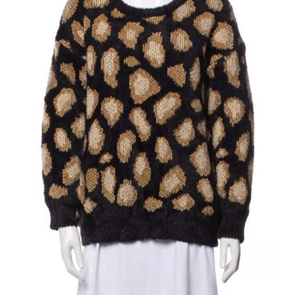 Michael Kors Black and Cream Polka Dot Sweater - Picture 7 of 8